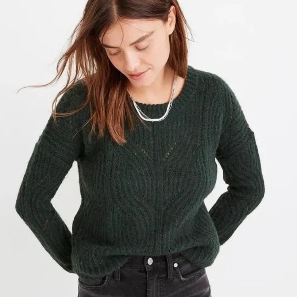 Madewell Forest Green Crew Neck Sweater